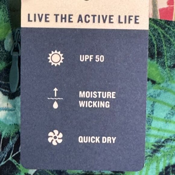 Tommy Bahama Golf Shirt Womens Medium Green Blue Sleeveless UPF 50 Quick Dry Top - Picture 3 of 7